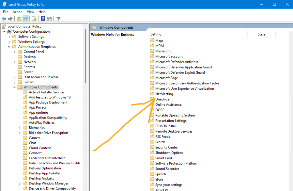 Disable OneDrive on Windows