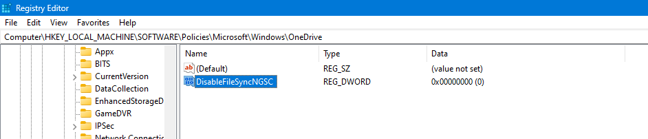 Disable OneDrive on Windows