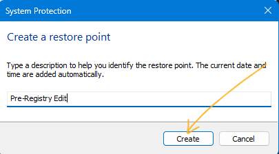 backup the Windows Registry Editor